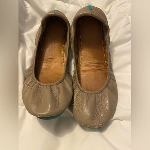 Taupe Tieks size 7.  See photos for flaws.